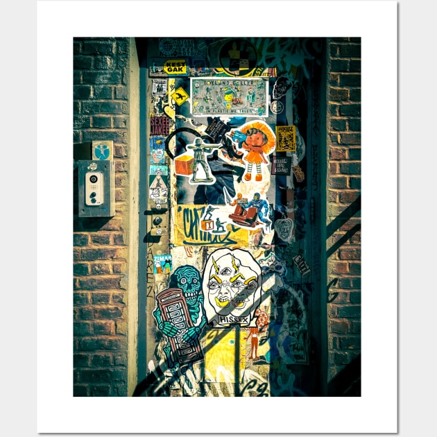 New York Street Graffiti Sticker Art Wall Art by eleonoraingrid